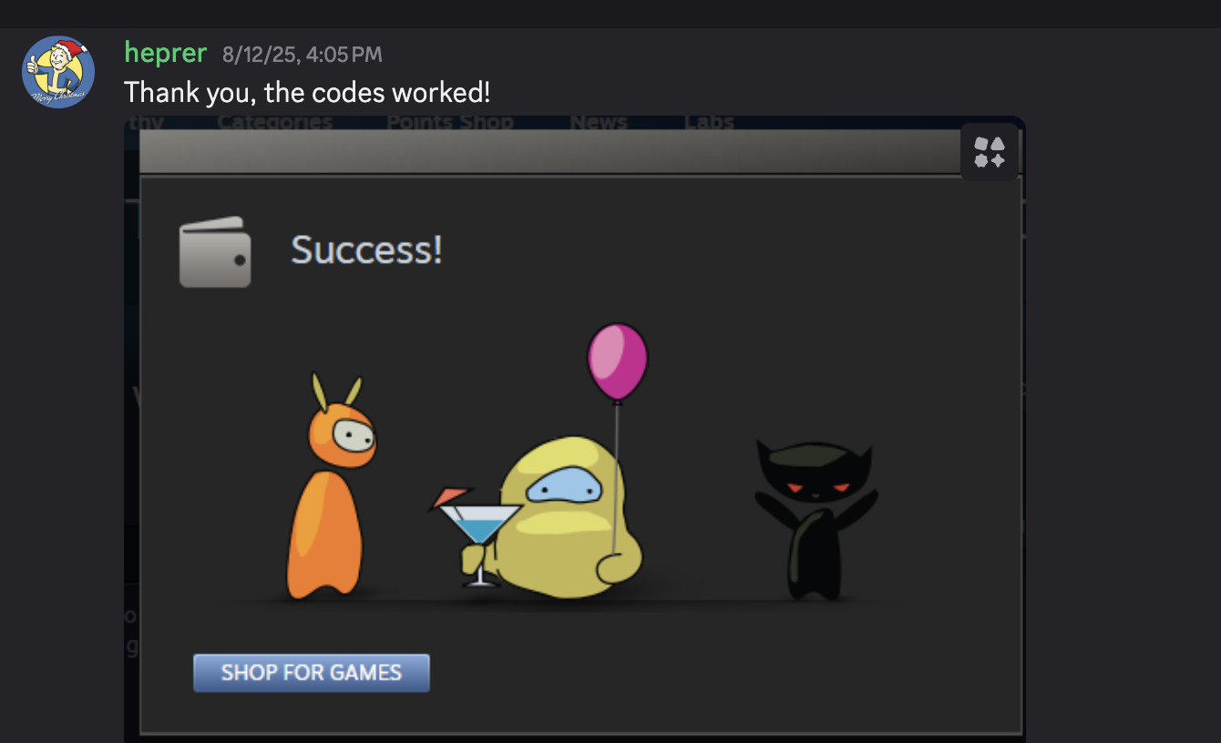 Thank you message from heprer