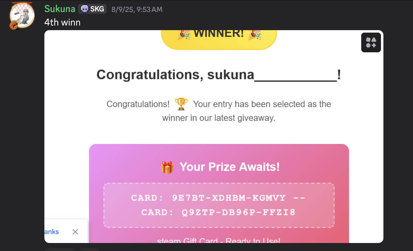 Thank you message from sukuna________