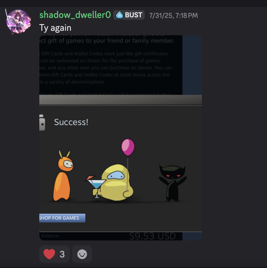 Thank you message from shadow_dweller0